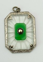 Modern Art Pendant With Sterling Casing 4.36g