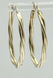 Large Sterling Hoop Earrings 7.65g