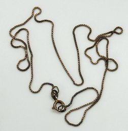 Gold Toned Sterling Box Chain 2.15g