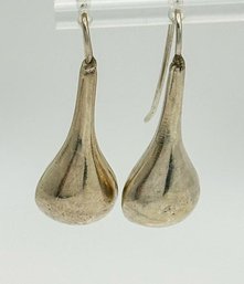 Large Sterling Teardrop Hook Earrings 9.92g