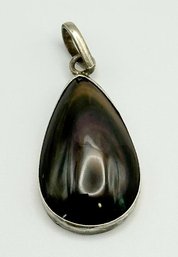 Black Teardrop Stone And Sterling Setting 7.90g
