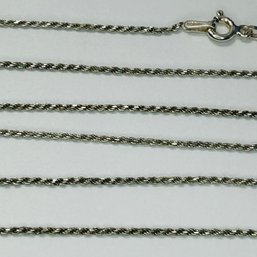 Italy, Sterling Silver Rope Chain Necklace 2.70 G