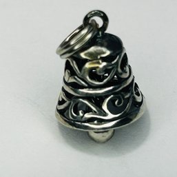 Sterling Silver Bell Pendant With Working Bell 1.77 G