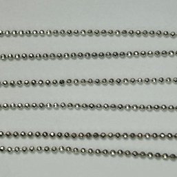 Sterling Silver Bead Chain Necklace, 2.36 G