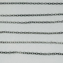 Italy, Sterling Silver Cable Chain Necklace 1.01 G