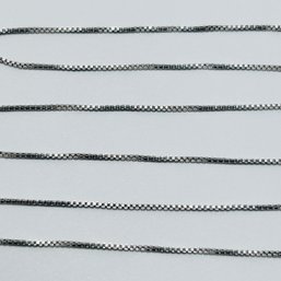 HAN Italy Sterling Silver Box Chain Necklace, 2 G