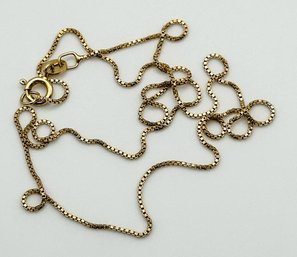 ITALY Gold Toned Sterling Box Chain 2.06g