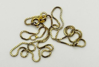 ITALY Gold Toned Sterling Box Chain 1.83g