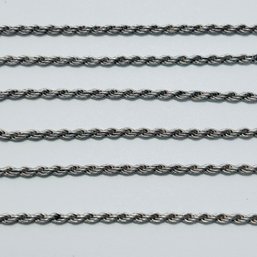 HAN Italy Sterling Silver Rope Chain Necklace 7.75 G