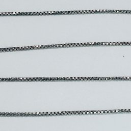 Italy Sterling Silver Box Chain Necklace, 1.73 G