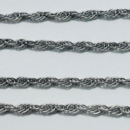 Italy LIVIOR Sterling Silver Twisted Rope Train 6.53 G