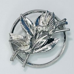 CA Sterling, Silver Brooch, Burden Leaf Design 4.36 G