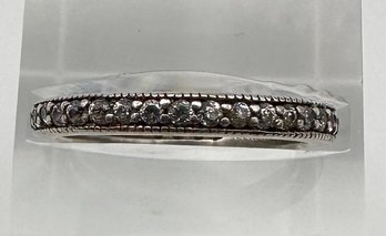 ATI Rhinestone Sterling Silver Cocktail Ring Size 5.75 21. G