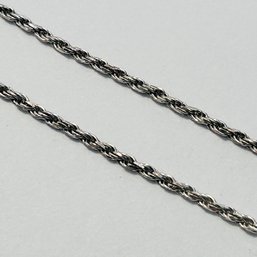 Italy Sterling Silver Rope Chain Bracelet 2.04 G