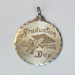 Sterling Silver Round Medallion Graduation Day 2.29g