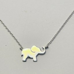 LA  TH Sterling Silver Cable Chain With Elephant Pendant 1.68 G