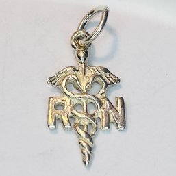 Sterling Silver Pendant, RN Medical Detail .98 G