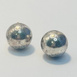 Sterling Silver Ball Stud Earrings 4.68 G