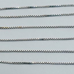 Italy, Sterling Silver Box Chain Necklace, 3.33