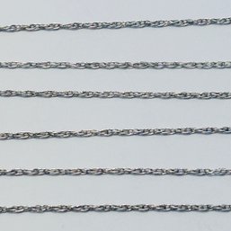 Danecraft Sterling Silver Long Rope Chain Necklace Gold Coloring 2.57 G