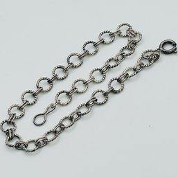 Sterling Silver Linked Ring Bracelet 3.68 G