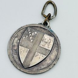 THEDA Sterling, Silver Religious Medallion 5.18 G Engraved