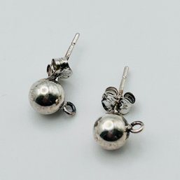 Sterling Silver Ball Studs .97 G