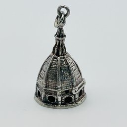 Sterling Silver Dome Building Pendant 3.84 G