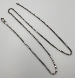 Sterling Silver Box Chain Necklace 6.6 G