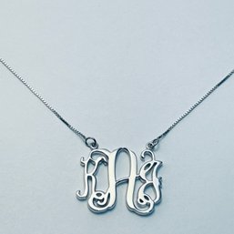 TJA Box Chain With Initial KAB Pendant 5.67 G