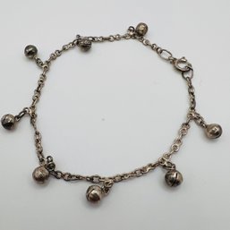 Sterling Silver Chain Ball Bracelet 5.39 G