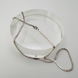 Sterling Silver Fancy Link Chain Necklace, 4.75 G