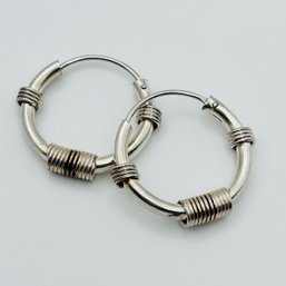 Sterling Silver Endless Hoops 3.81 G