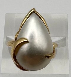 14K Gold Cocktail Ring Size 4.75 4.6 G