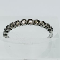 Rhinestone Sterling Silver Vintage Band 1.42 G