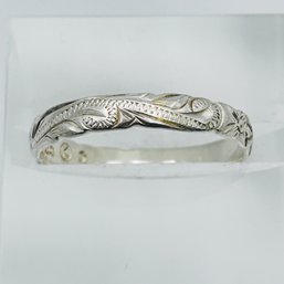 K Sterling Silver Band Size 8, 2.02 G