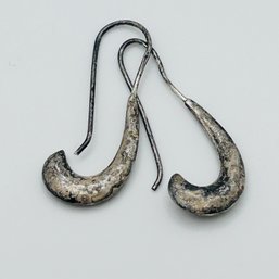 Sterling Silver Hook Back Earrings 1.77 G