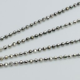 Sterling Silver Bead Chain Necklace 2.36 G