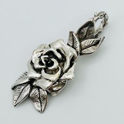 Sterling Silver Rose Pendant 3.84 G