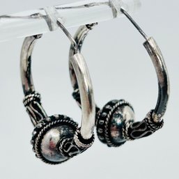 Sterling Silver Endless Hoops, Be Detail 7.2 G