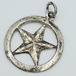 Sterling Silver Star Pendant 4.13 G