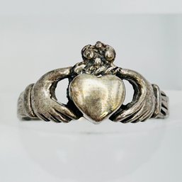 Sterling Silver CLADDAGH Ring Size 7.5, 2.11 G