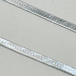 Italy, Sterling Silver Flat Herringbone Chain 9.47 G