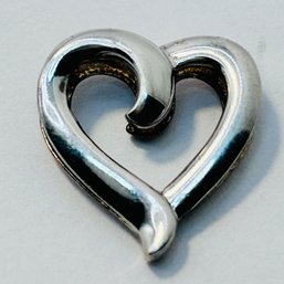 Sterling Silver Heart Pendant 1.30 G