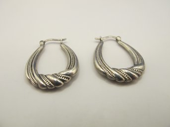 Sterling Hoop Earrings 2.24g