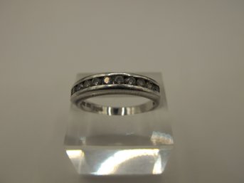 Sterling Band With Cubic Zirconia  2.83g  Size 7
