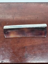 Tiffany & Co. Tortoise Shell Comb With Sterling Silver Top - 17.59 Grams Total