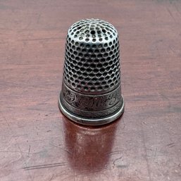 Sterling Thimble - Engraved - 4.09 Grams