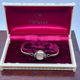 Helbros Ladies Watch With 10KT RGP Top & Original Box - Watch Is 14.62 Grams