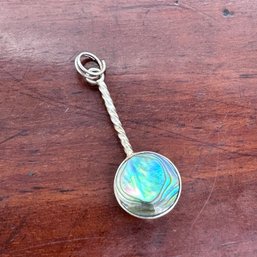 Sterling Ladle Charm With Abalone - 1.56 Grams